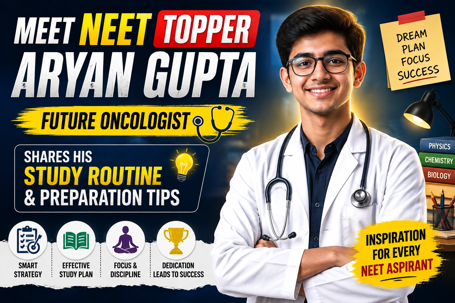Meet NEET 2026 Topper Aryan Gupta: Future Oncologist Shares His Study Routine & Preparation Tips